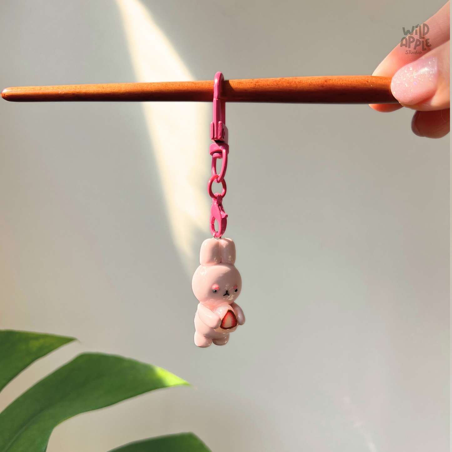 Grumpy Bunny Keychain