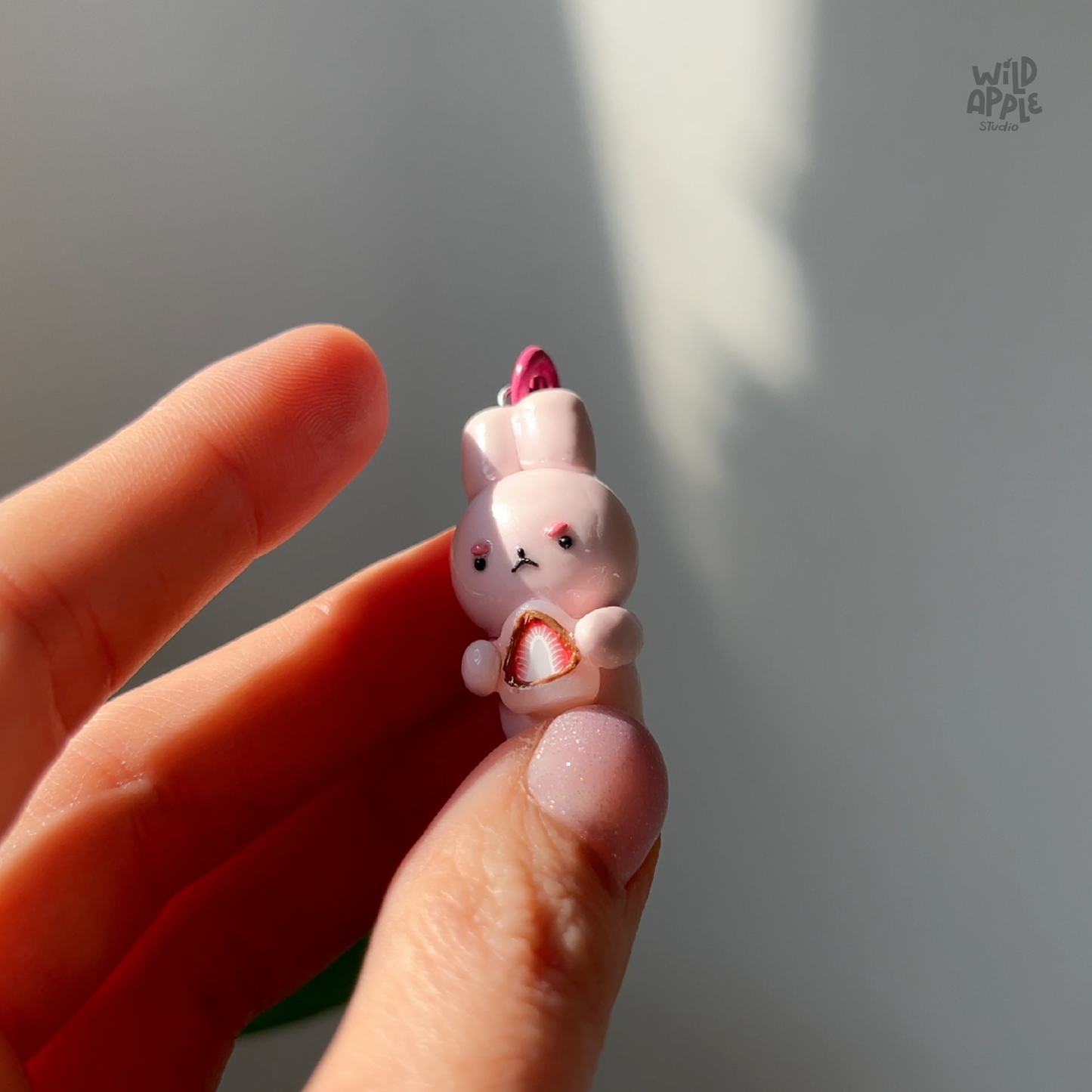 Grumpy Bunny Keychain