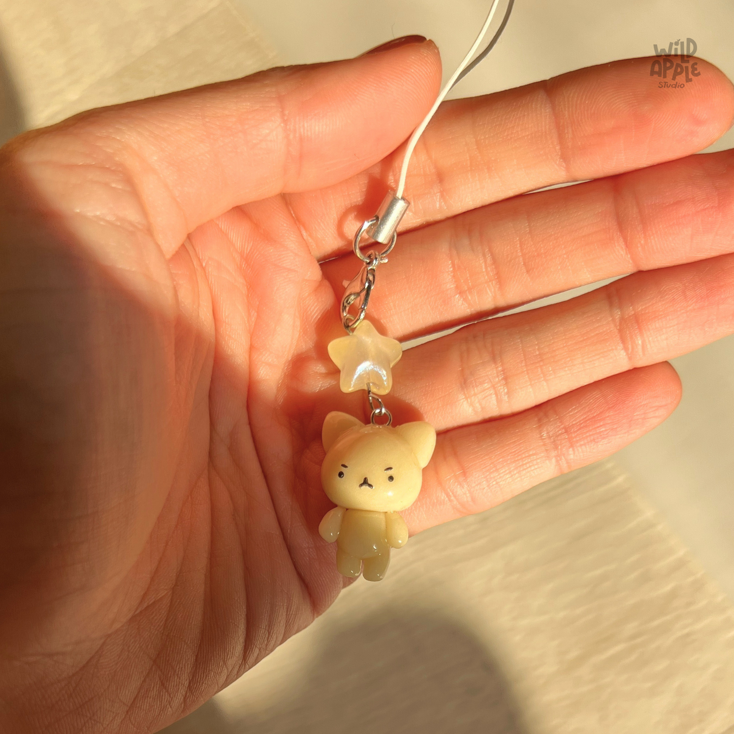 Glow in the dark Cat Charm