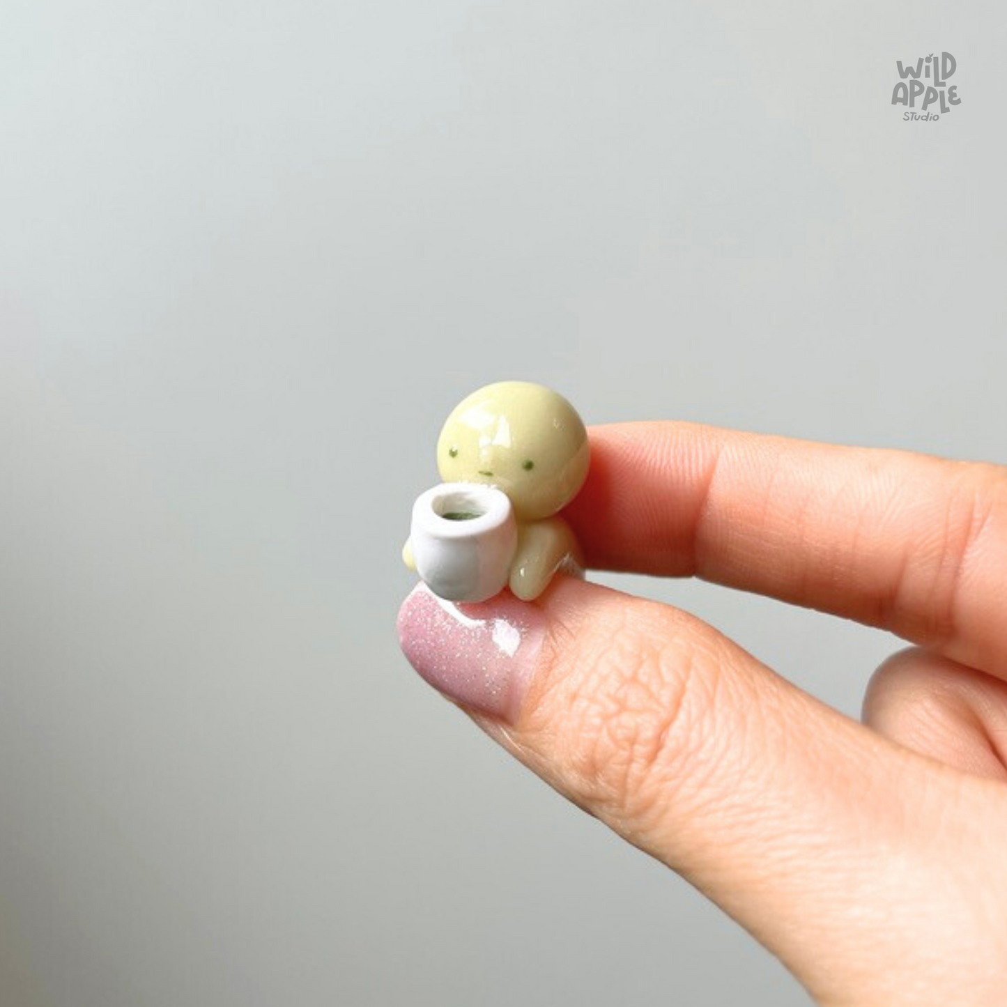 Smiski with Matcha Hipper Charm