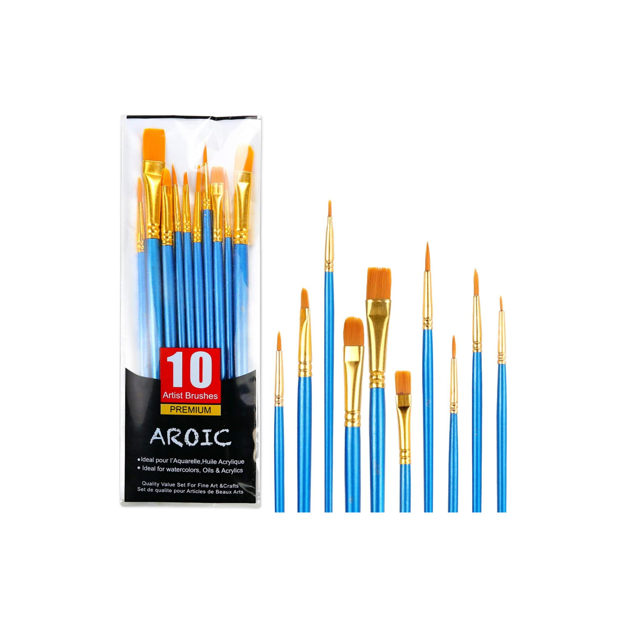 Aroic Fine Detail Paint Brush Set 10 pcs