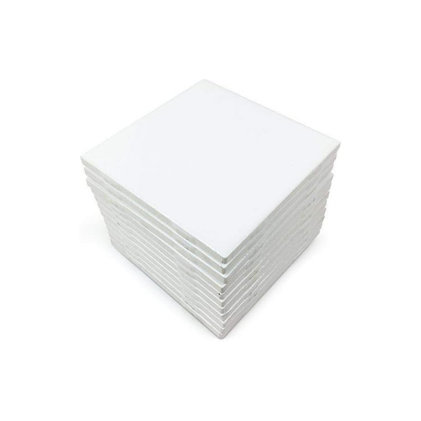 Glossy White Ceramic Tile Set 12 pcs