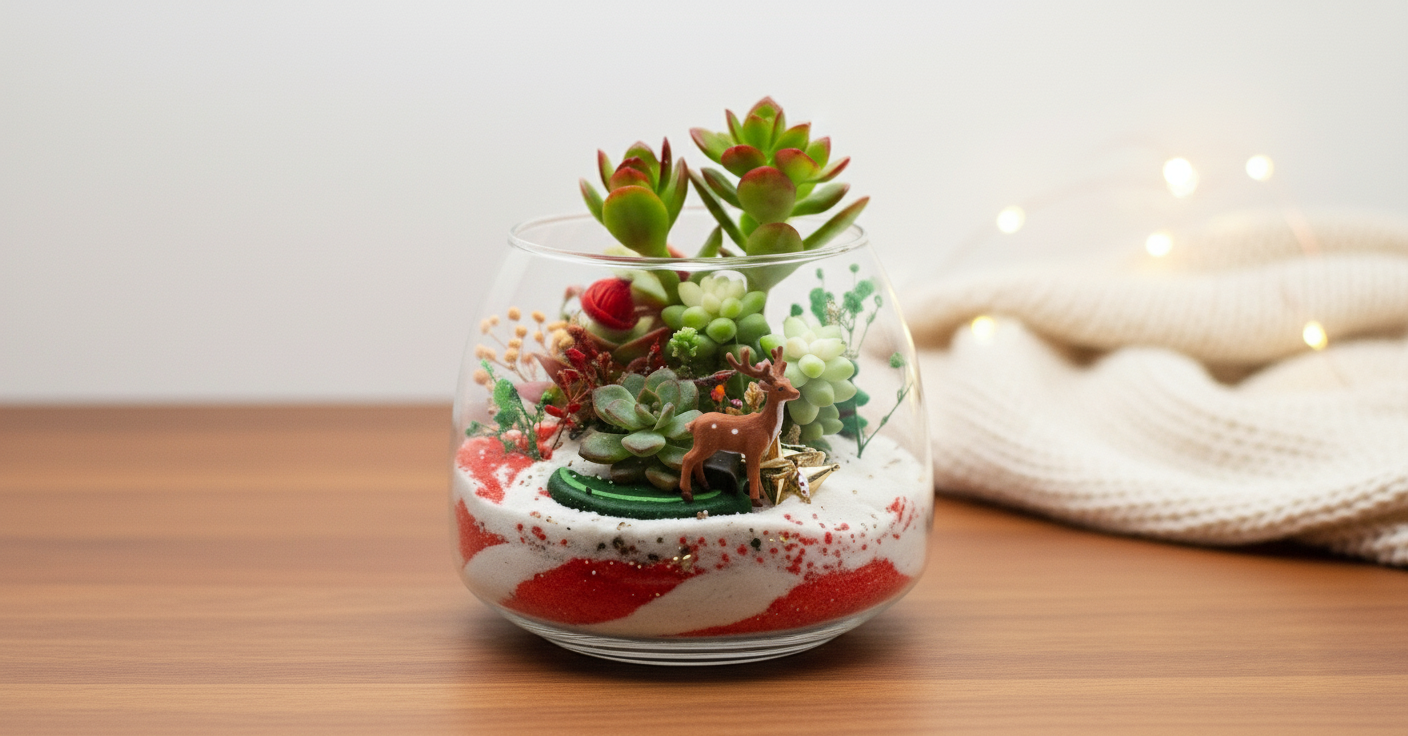 Christmas Succulent Terrarium Workshop 多肉植物盆景工作坊