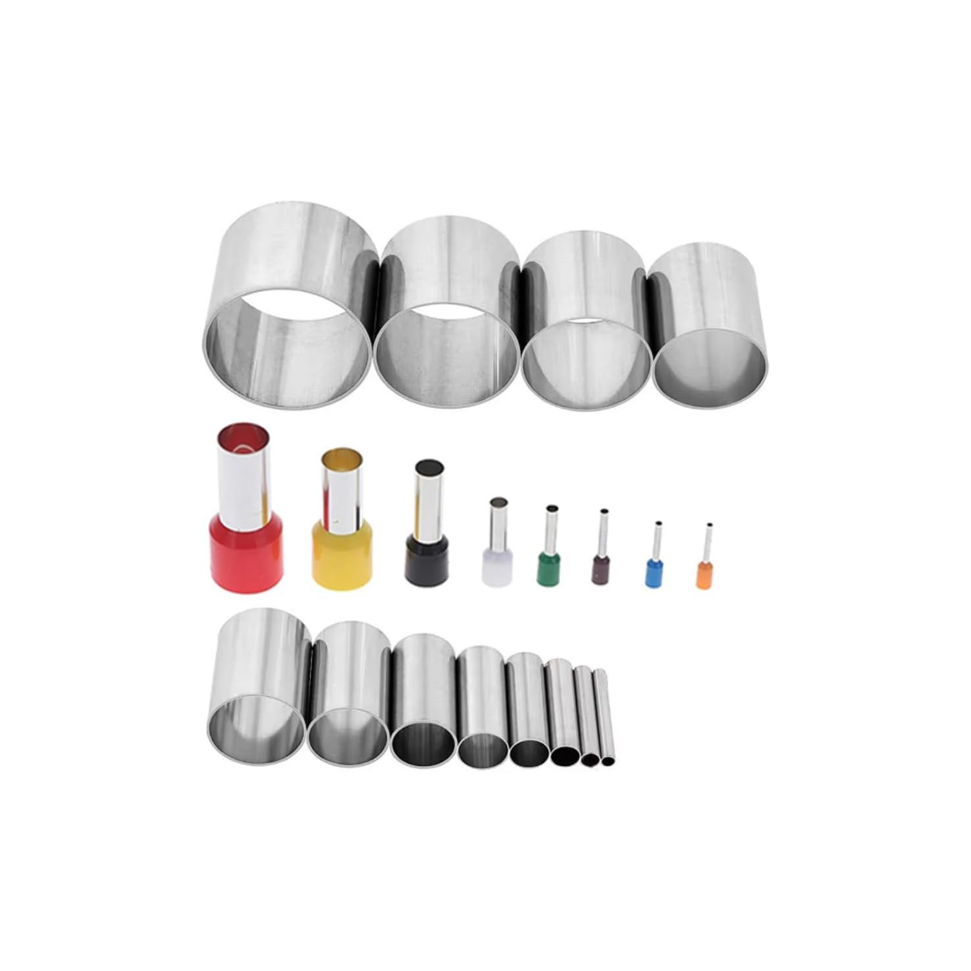 20-Piece Stainless Steel Round Clay Cutter Set