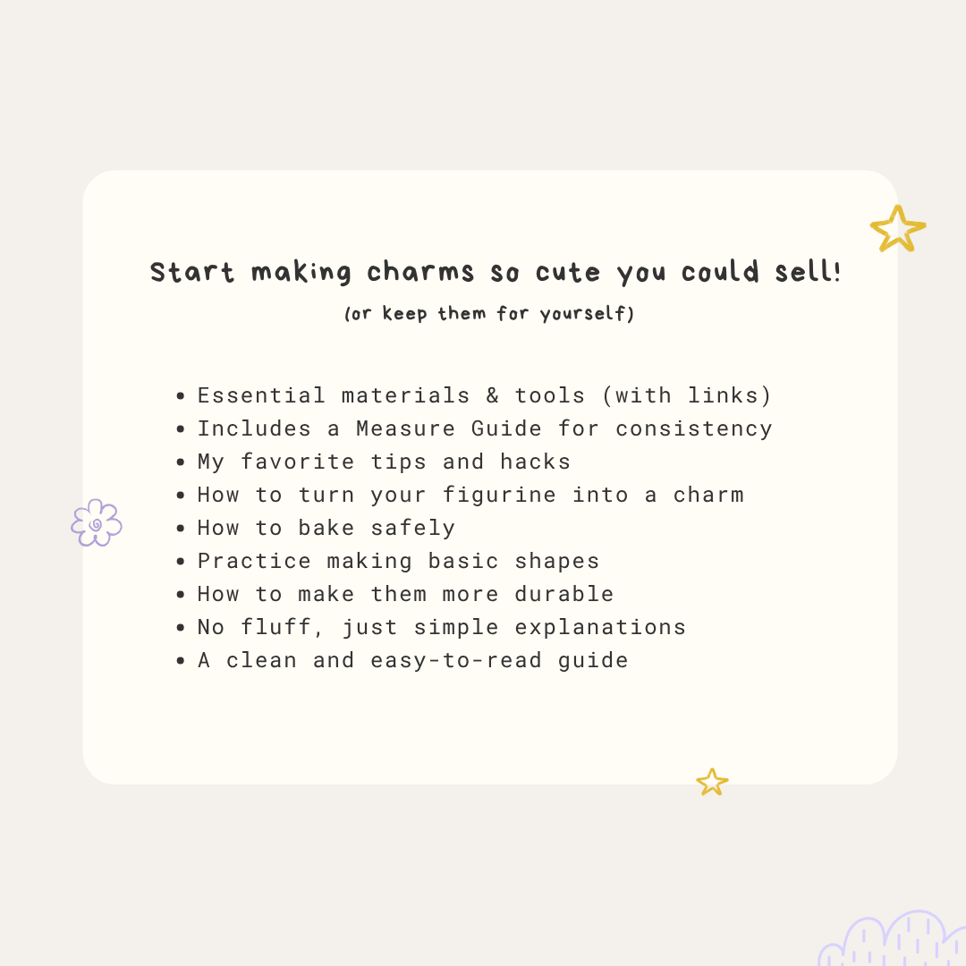 How To Make Cow Charms with Polymer Clay - Tutorial PDF Guide