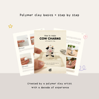 How To Make Charms with Polymer Clay - Cow Charm Tutorial PDF Guide