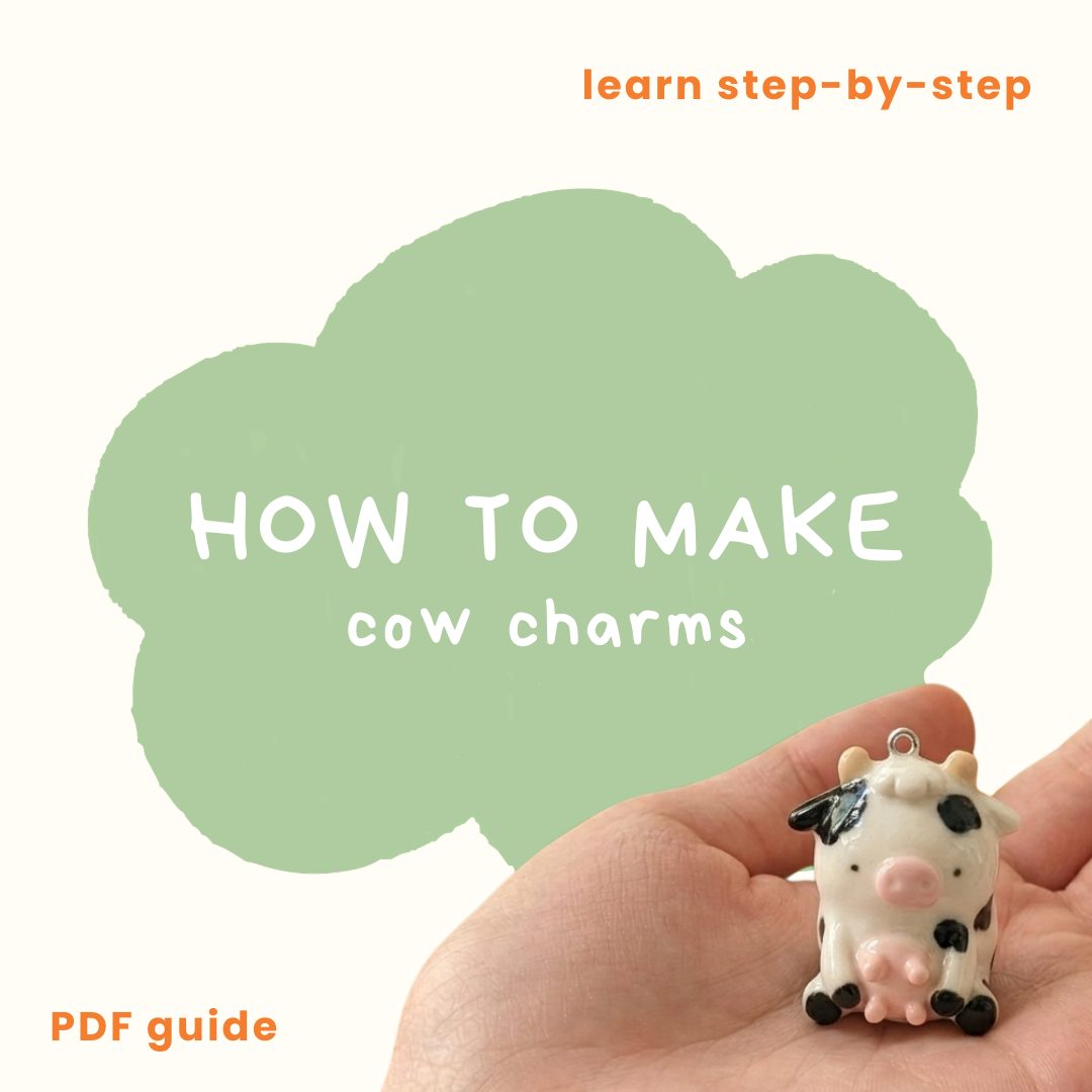 How To Make Cow Charms with Polymer Clay