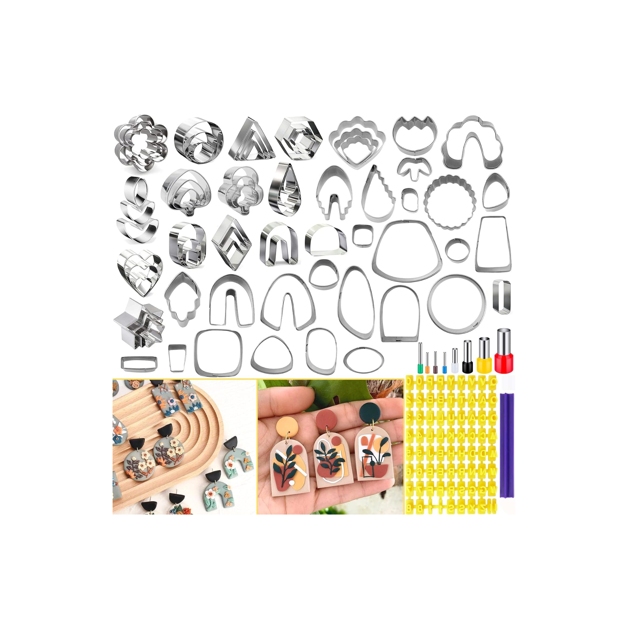 76 Pcs Clay Cutter Set for Earring Making