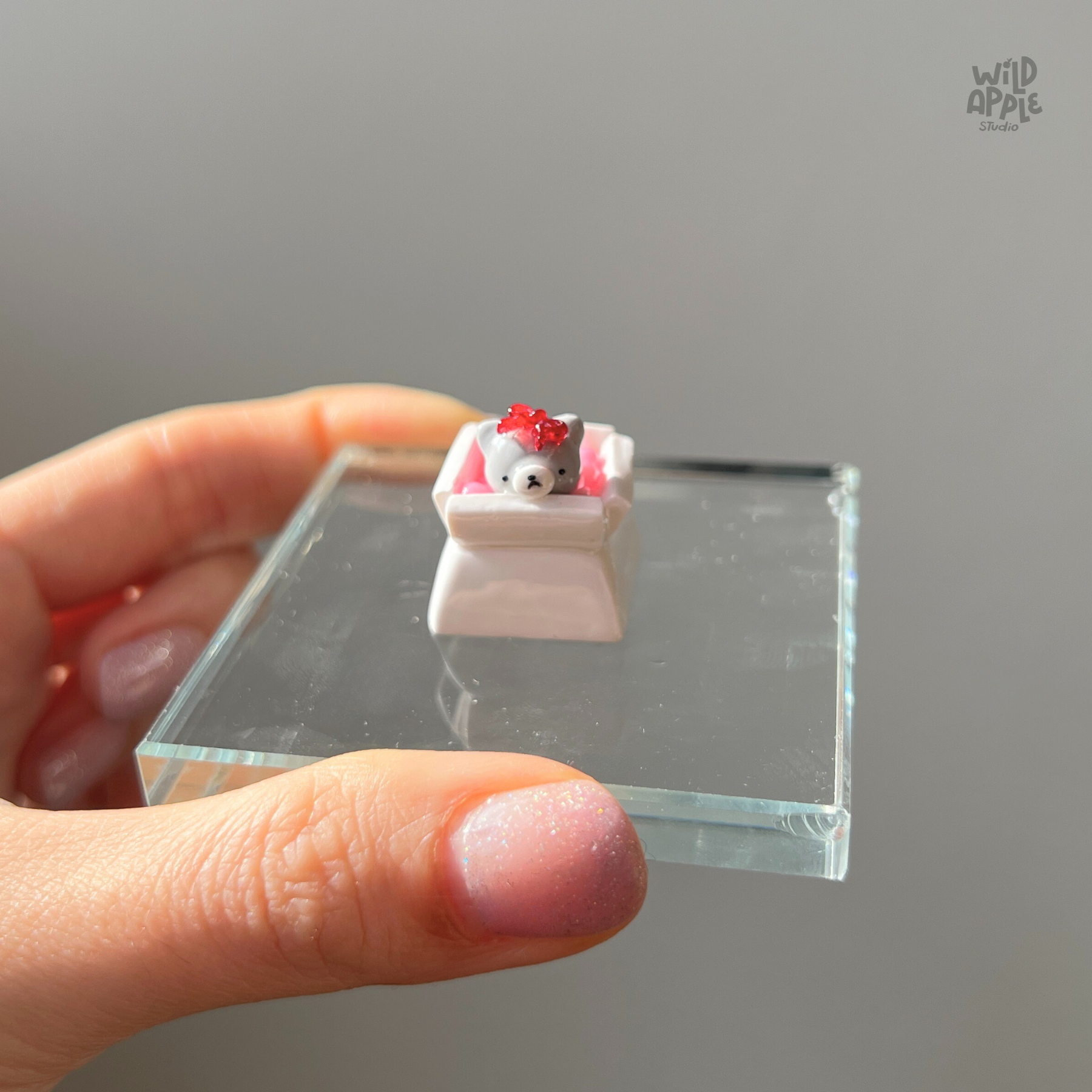 Playful Cat in a Box Keycap