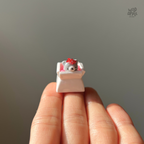 Playful Cat in a Box Keycap