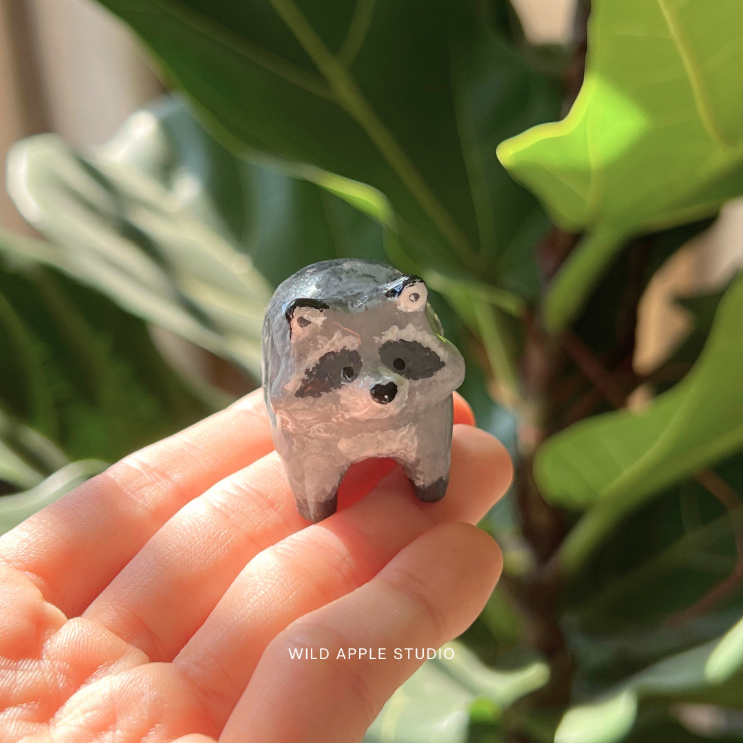 Jimothy the Raccoon Clay Figurine