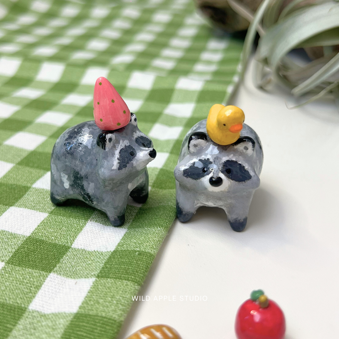 Jimothy the Raccoon Clay Figurine