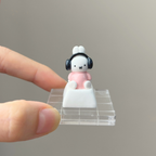 Bunny with Headphones Artisan Keycap