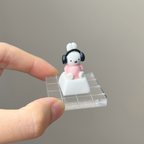 Bunny with Headphones Artisan Keycap
