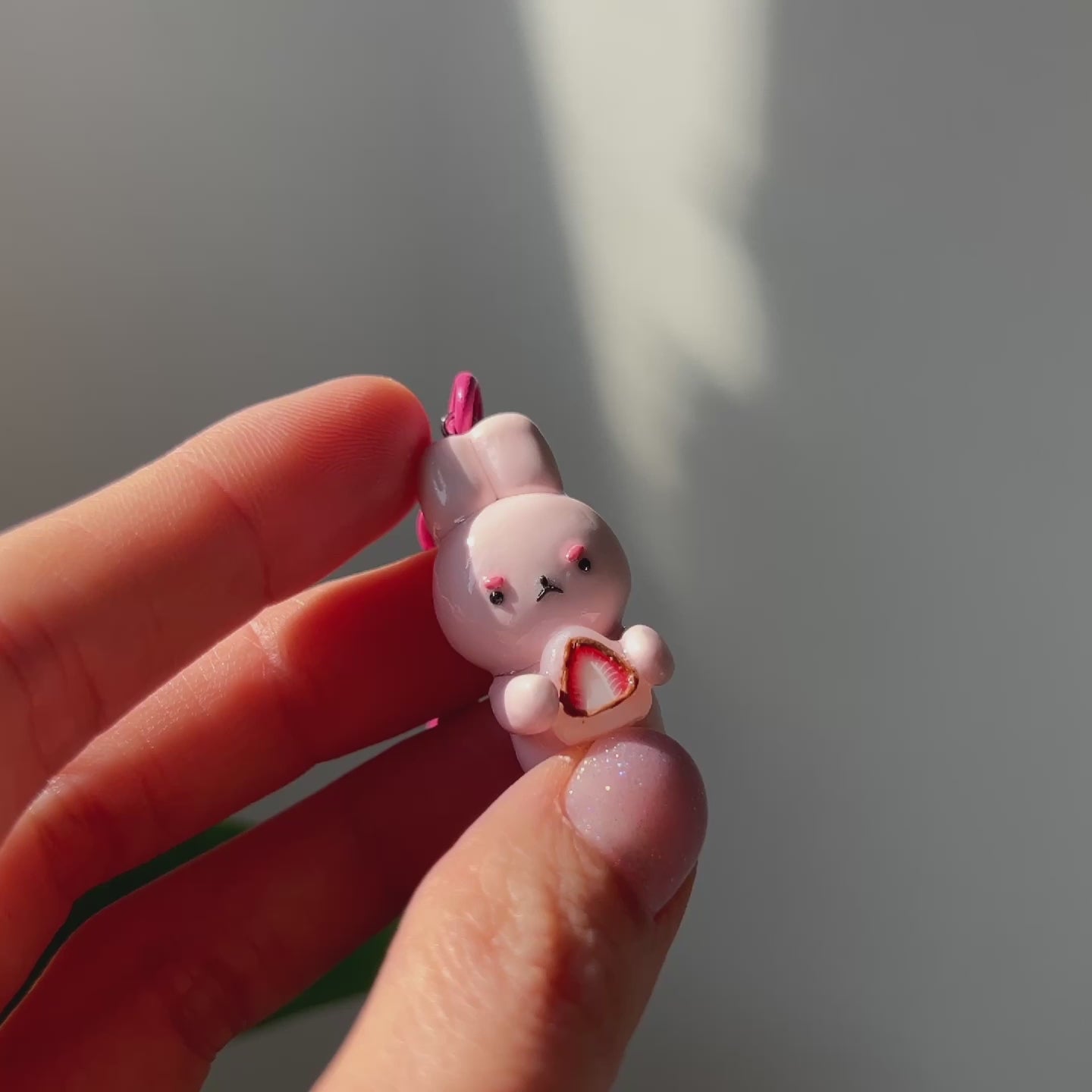 Grumpy Bunny Keychain