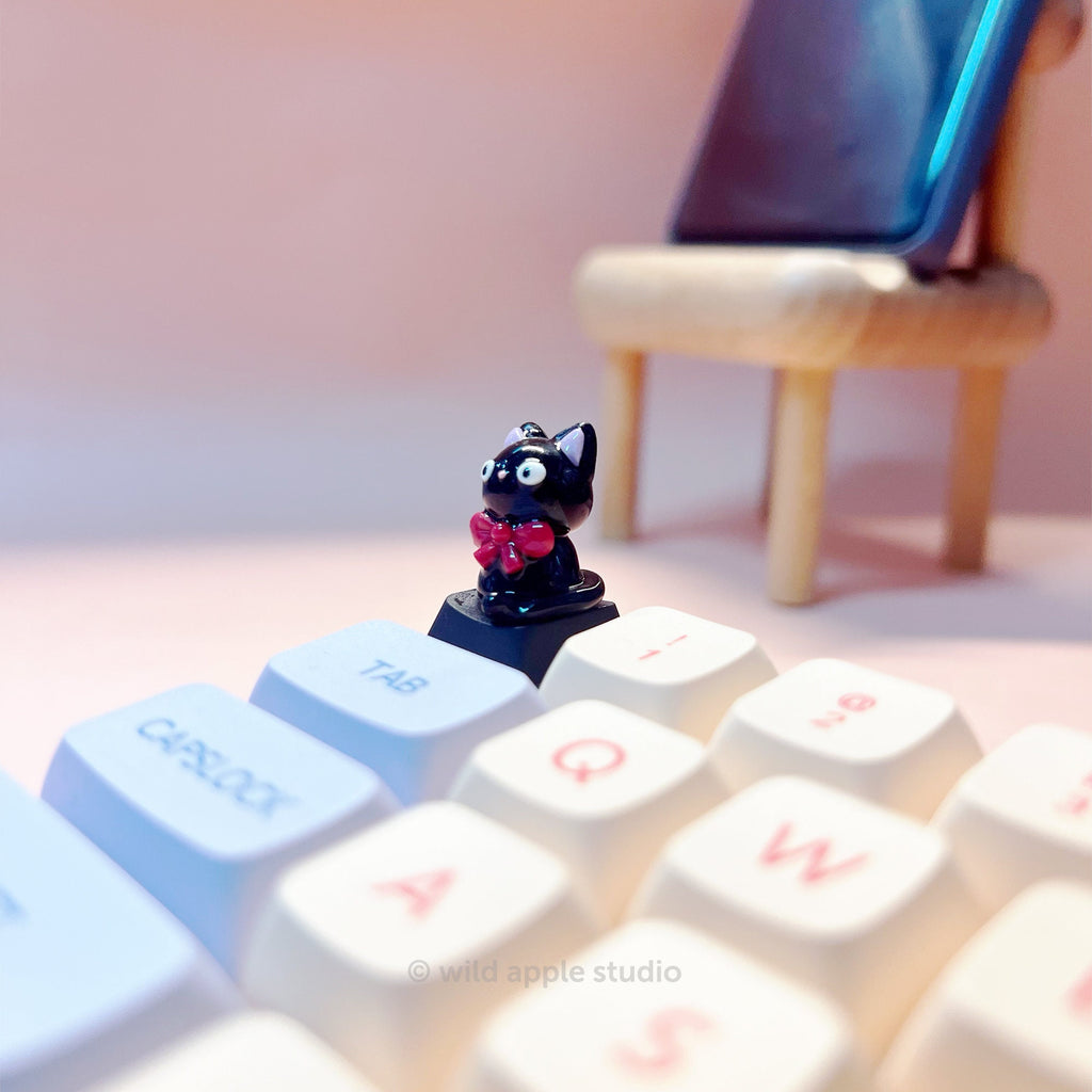 Jiji Artisan Keycap | Kiki's Delivery Service Keycap | Studio Ghibli Keycaps | Handmade | Cat Keycaps