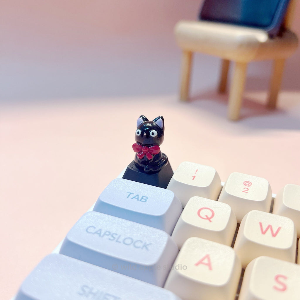 Jiji Artisan Keycap | Kiki's Delivery Service Keycap | Studio Ghibli Keycaps | Handmade | Cat Keycaps