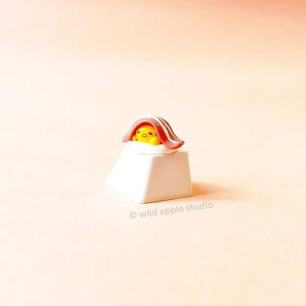 Egg & Bacon Artisan Keycap | Egg Keycap | Artisan Keycaps | Handmade | Cute Keycaps | Mechanical Keyboard